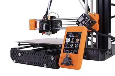 Printer 3D Original Prusa Mini Plus, FDM, gjysmë i montuar, me sensor filamenti, portokalli e zi