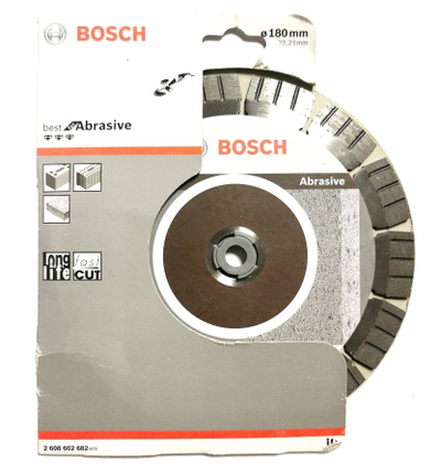 Disk prerës me diamant Bosch 2608602682, 180 mm, vrimë 22.23 mm, gri