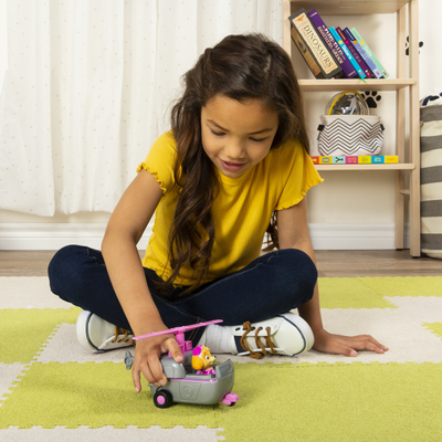 Lodër helikopter Spin Master Paw Patrol Skye, me kukull Skye, gri rozë