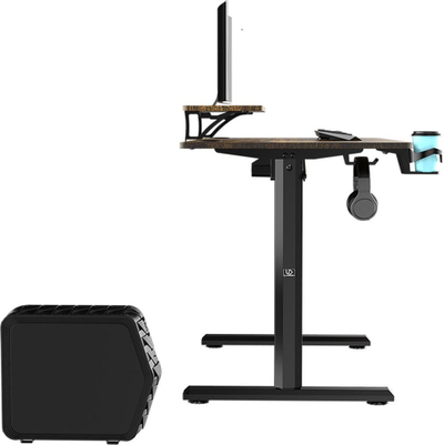 Tavolinë gaming Ultradesk Highlander, rregullim elektrik lartësie, 120 cm, kafe