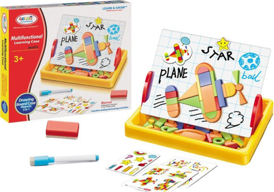 Tabelë magnetike LeanToys, figura gjeometrike, për vizatim