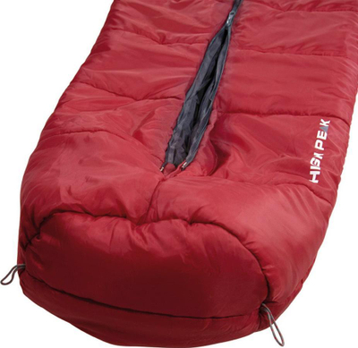 Qese fjetje mummy High Peak Century 300, 3 sezone, gjer 200 cm, e kuqe