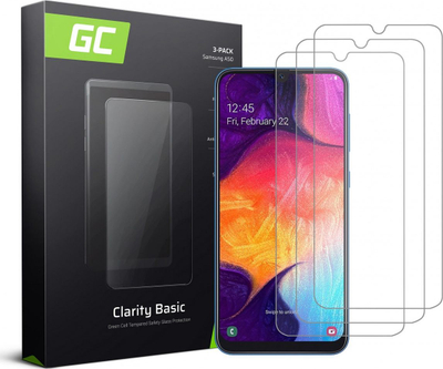 Xham mbrojtës Green Cell Screenshield për Samsung A50, xham i forcuar, set 3 copë, transparent