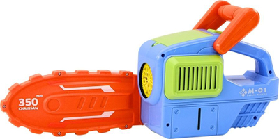 Makine flluskash Blue Chainsaw, si sharre, me 2 shishe lëng flluskash, blu