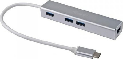 HUB USB Equip 133481, USB Type C, 4 porta USB 3.0, argjendtë