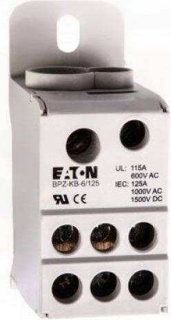 Bllok shirit shpërndarës Eaton BPZ-KB-6/125, 1-pol, 125A