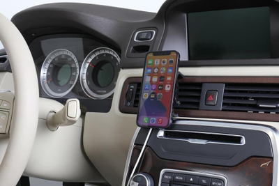 Пасивен држач за телефон Brodit 216172, за iPhone 12 и 13, монтирање со шрафови, црн