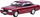 Maket makine Chevrolet Opala Diplomata Collectors 1992 ZA4111, shkallë 1:43, metal, burgundy