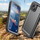 Mbulesë ujiqëndrueshme IP68 me rrip për telefon, për iPhone 13, e zezë