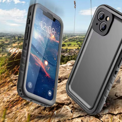 Mbulesë ujiqëndrueshme IP68 me rrip për telefon, për iPhone 13, e zezë