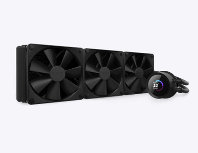 Ладење на процесор со вода NZXT Kraken 360, AIO 360mm, LCD екран, црно