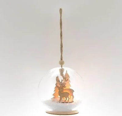Dekoratë festive RETLUX RXL 364, sferë xhami, 1 LED me dritë të ngrohtë, transparente