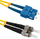 Kabllo fibër optike Qoltec Patchcord SC UPC në ST UPC, singlemode 9/125 G652D, duplex 2m, e verdhë