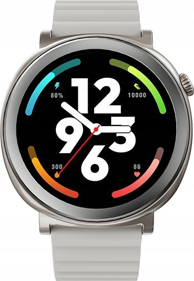 Smartwatch HiFuture Aurora, ekran me prekje, i papërshkueshëm nga uji, argjend