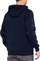 Bluza me kapuç 100% Syndicate, me zinxhir, L, blu navy edhe e zezë