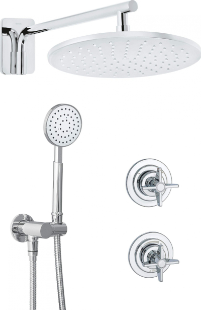 Set dushi i fshehtë Deante Temisto Concealed, sistem Anti-calc, krom i shkëlqyeshëm