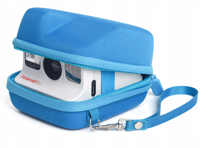 Çantë mbrojtëse LoveInstant për Polaroid Go, trup i fortë, xhep mrena, blu