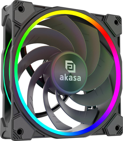 Ventilator kasë Akasa SOHO AR12, 120mm, RGB, i zi