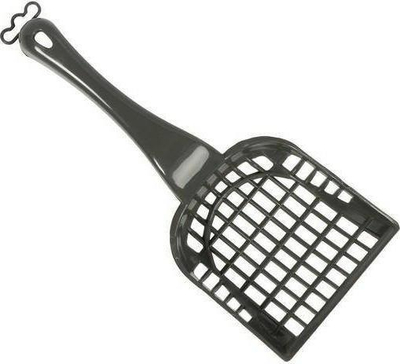 Lopatë rëre për mace EBI Zen, me rrjetë të madhe, 26x10.5x4cm, gri e errët