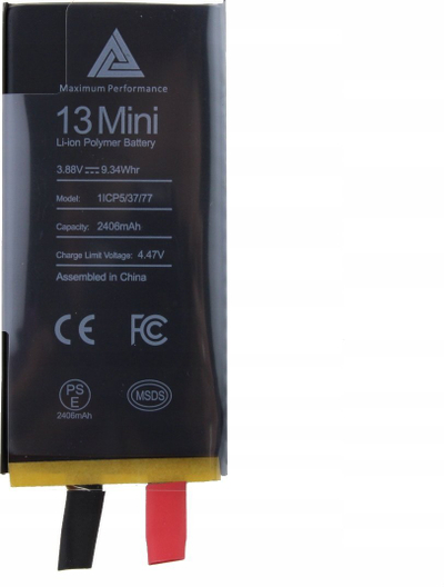Bateri telefoni Maximum Performance 13 Mini, 2406mAh, Li‑ion polymer, e zezë