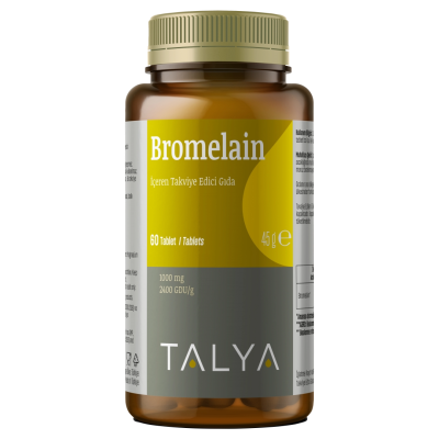 Suplemente TALYA Herbal Bromelain 1000 mg 2400 GDU/g, 60 kapsula