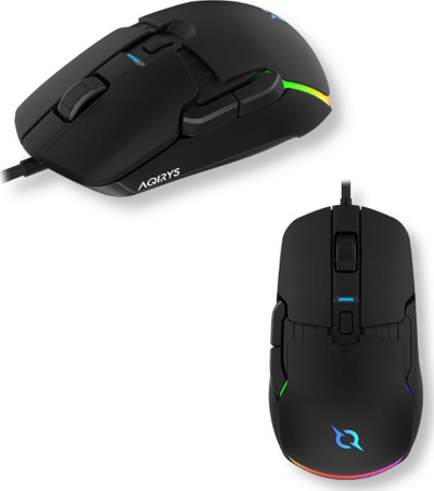 Жичен глушец Aqirys Lynx, 16000 dpi, црн