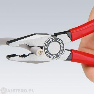Pinca universale Knipex 03 01 140, 140mm, me doreza plastike të kuqe