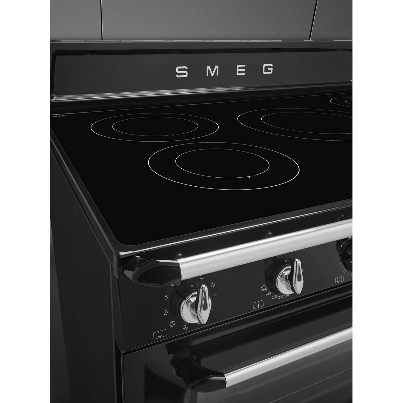 Sobë SMEG Victoria Aesthetic TR90IBL2, 90x60 cm, 10600 W, e zezë 5