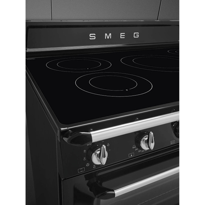 Sobë SMEG Victoria Aesthetic TR90IBL2, 90x60 cm, 10600 W, e zezë