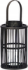 Fener dekorativ Black Bamboo Candle Lantern Large, bambus, i zi