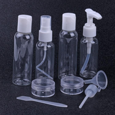 Set udhëtimi kozmetik AG623, shishe plastike 100ml, transparent