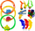 Set lodrash pishine Leantoys Diving Learning, hula hoop për zhytje, figura deti shumëngjyrëshe