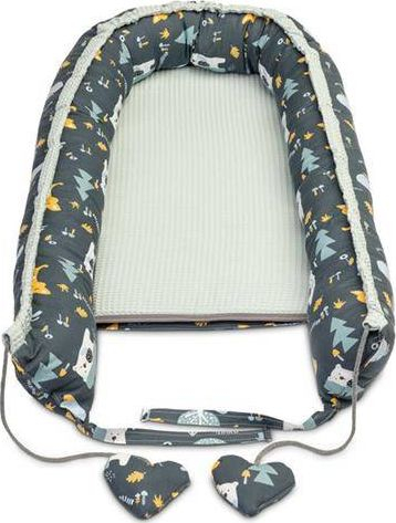Fole për bebe Sensillo Nest Waffle Forest Glade Mint, 80x45 cm, jeshile mint