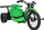 Mototrike me bateri për kalamoj Gazelo G205048, 2x12V 10Ah, deri 70 kg, jeshile