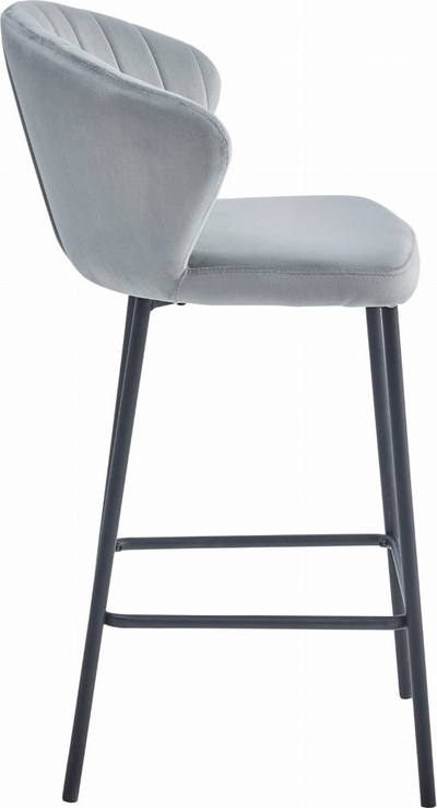 Stol bari Evolve Elegant, velur ergonomik, set me 2 copë, gri argjendtë