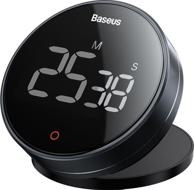 Timer kuzhine Baseus Heyo Pro LED, numërim mbrapsht, me magnet, gri e errët
