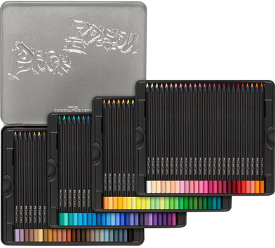 Сет моливи за боење Faber-Castell Black Edition 116490, 100 парчиња, метална кутија, многуобојни