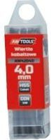 Shpuese AWTools për kobalt cilindrik metalik (AW42040), 4 mm, 10 copë