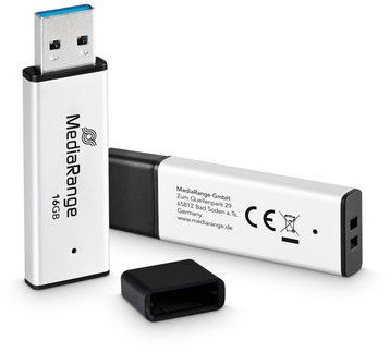 USB флеш MediaRange MR1899, 16GB, USB 3.0, сребрена