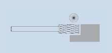Frezë cilindrike karbidi Klingspor HF 100 B 295569, D 9.6mm, dhëmbëzim 6