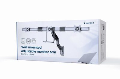 Mbajtëse monitori MA-WA3-01, 17-27", 6kg, VESA 100x100, 3 Ekrane, e hirtë