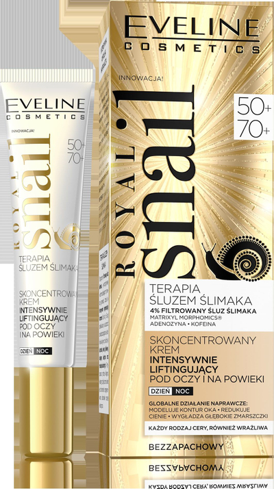 Krem antirrudhë për lëkurën rreth syve Eveline Royal Snail, 20ml