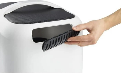 WC për mace Rotho My Pet Mistletoe, kuti tualeti e mbyllur, plastike, e bardhë
