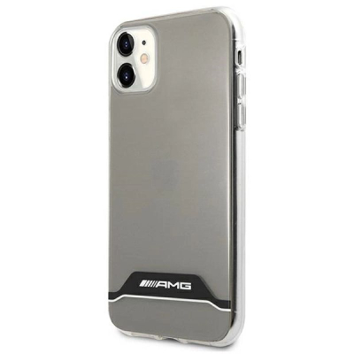Mbështjellës telefoni AMG Electroplate Black and White, për iPhone 11 6.1", transparent, i zi e bardhë
