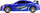 Makine lodër garash Mega Creative 523012, mekanizem pull back, plastike, blu