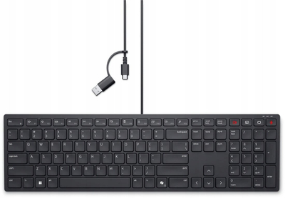 Tastierë Dell KB525C, me kabllo, full size, e zezë