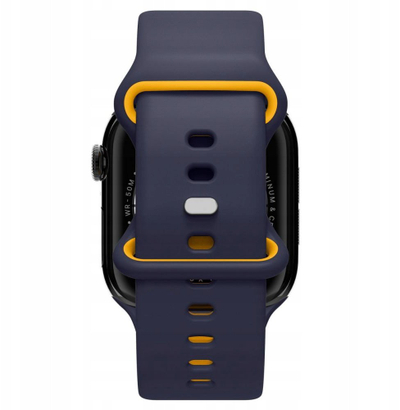 Rrip ore Spigen Nano Pop për Apple Watch 6 7 8 9 10 SE, 40 41 42mm, silikon, blu
