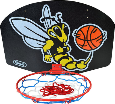 Set basketbolli Kimet, tabelë 60x40 cm, unazë 32 cm me rrjetë, shumëngjyrëshe