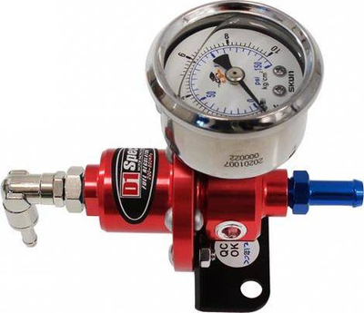 Rregullator presioni karburanti D1Spec D, universale, me manometër, i kuq