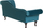 Shezlong Beliani Lattes Right Hand, kadife, 188 cm, blu teal